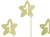 1st Birthday Gold Stars Cupcake Toppers