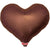Metallic Brown Jelly Heart Foil 18"