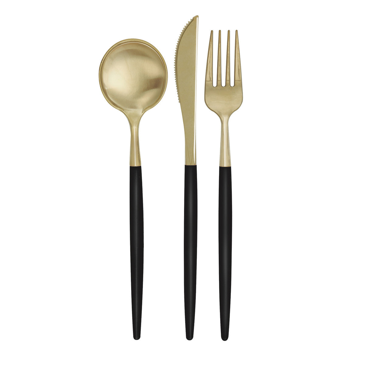 Black & Gold Assorted Cutlery