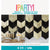 Black & Gold Scallop Fringe Garland Backdrop