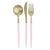 Metallic Gold & Light Pink Assorted Cutlery