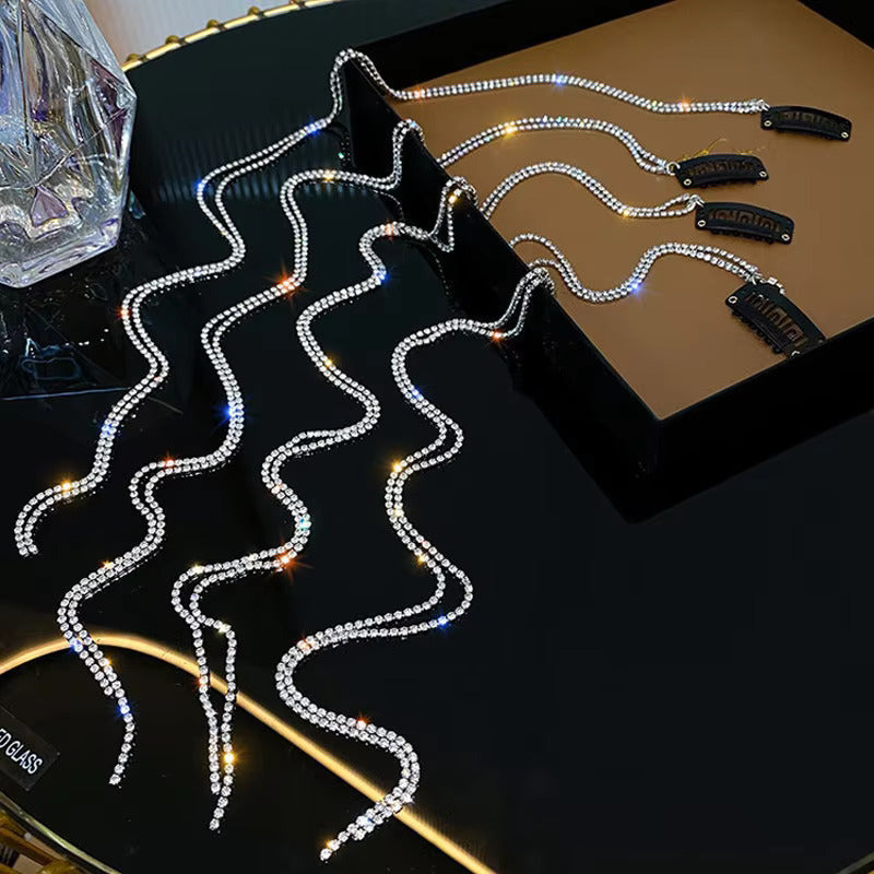 Rhinestone Long Tassel Hairpin