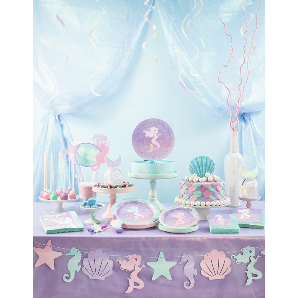 Mermaid Shine Shaped Banner With Twine 