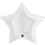 Giant White Star Foil Balloon 36"