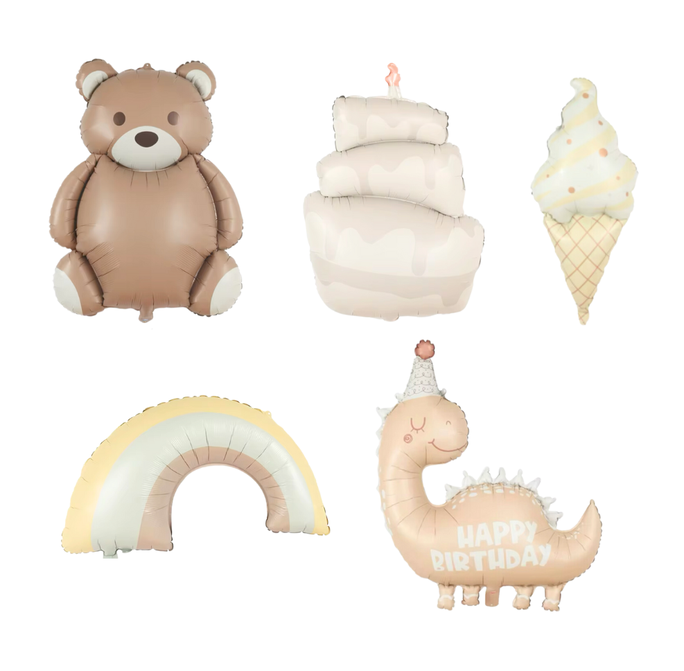 Birthday Bear &amp; Dinosaur Balloon Bouquet