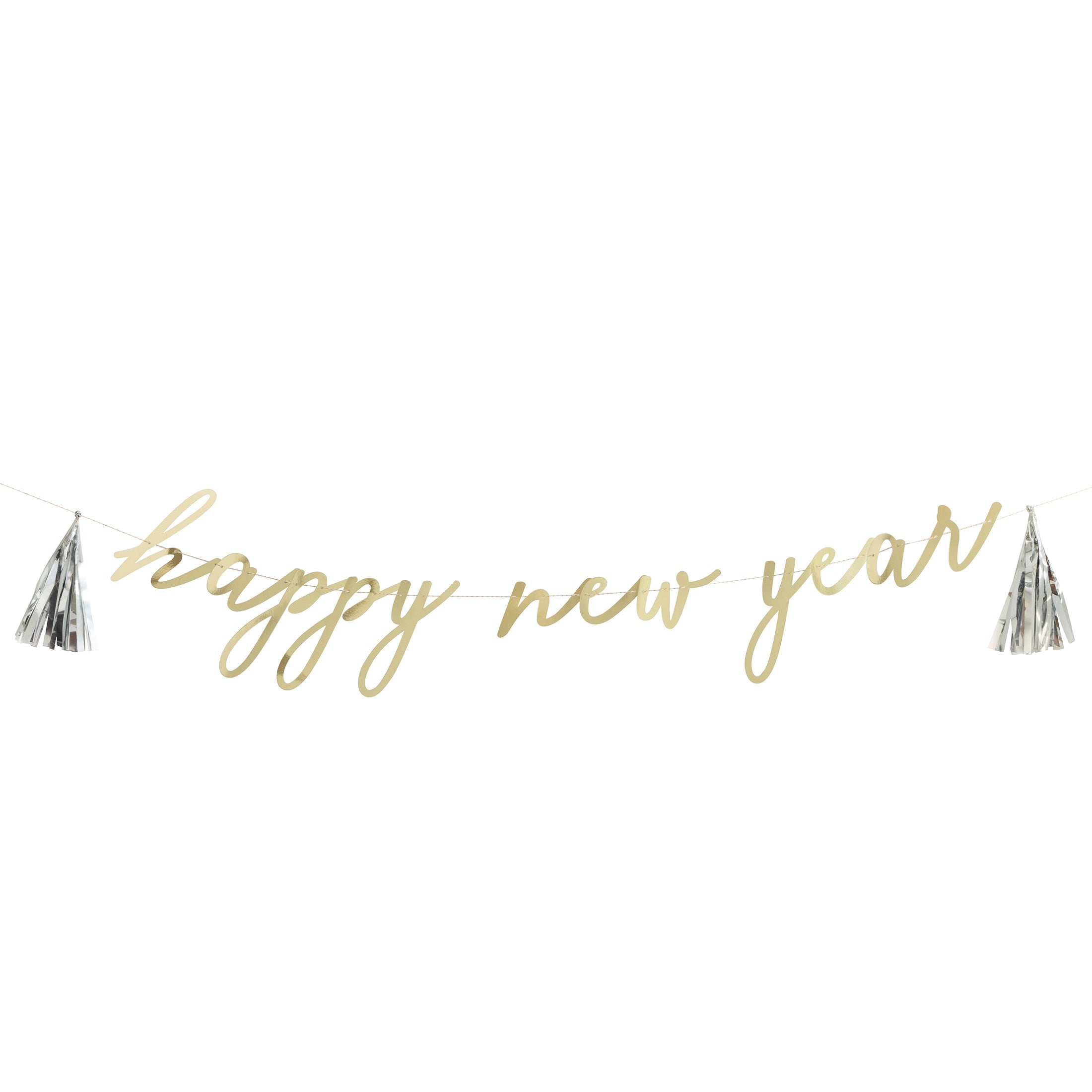 Gold Happy New Year Letter Banner