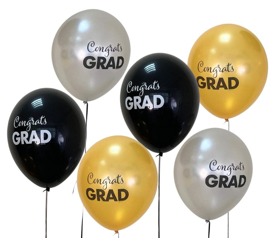 Congrats Grad Mix Latex Balloons