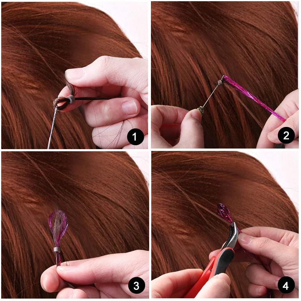 Light Pink Sparkle Hair Tinsel