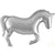 Silver Horse Shape Balloon 35"