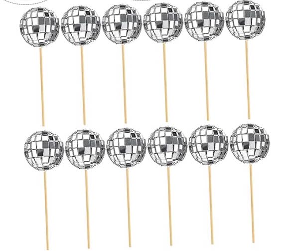 Disco Ball Cake Toppers 