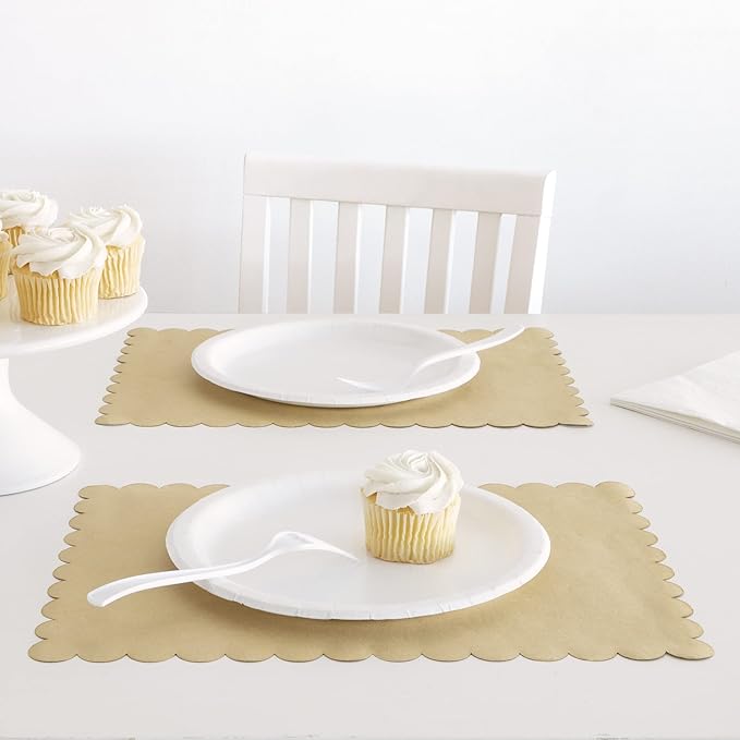 Kraft Paper Scalloped Placemats
