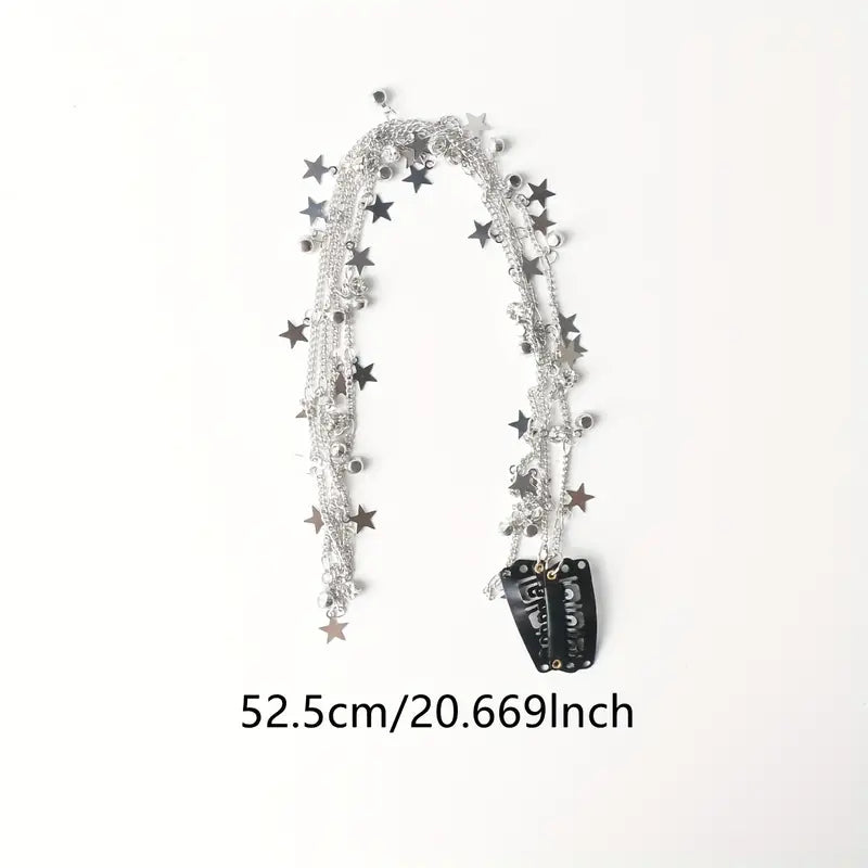 Rhinestone Star Chain Hairpins