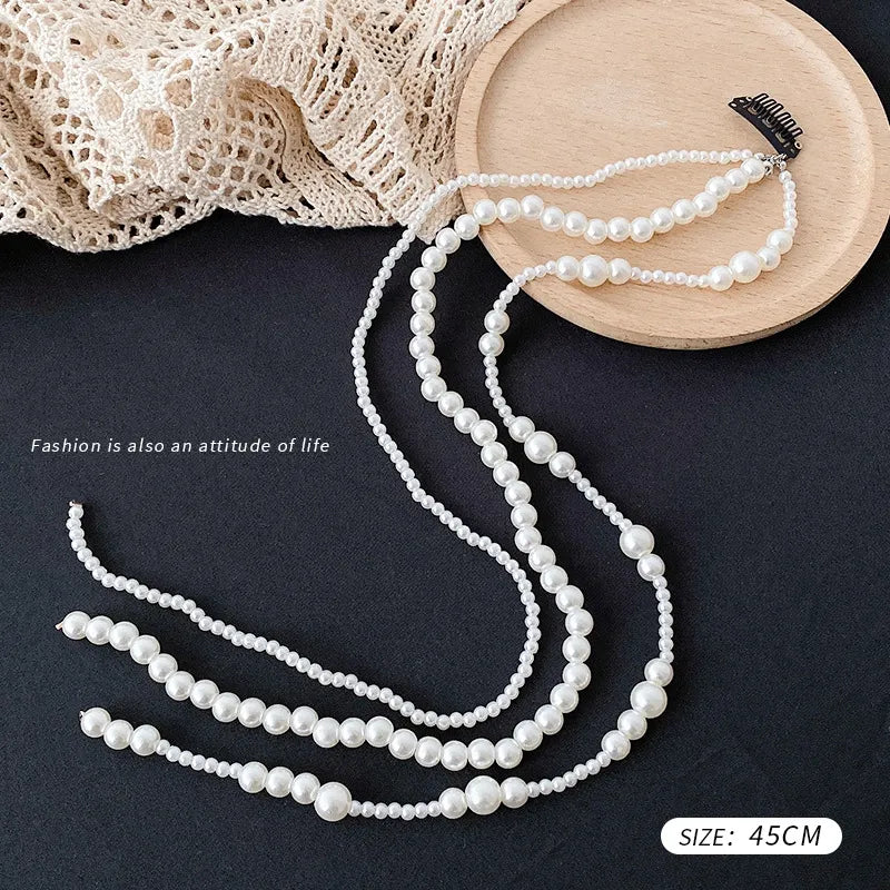 Pearl Chain Tassel Hairpiece