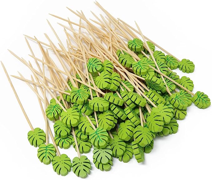 Tropical Leaves Wooden Toppers