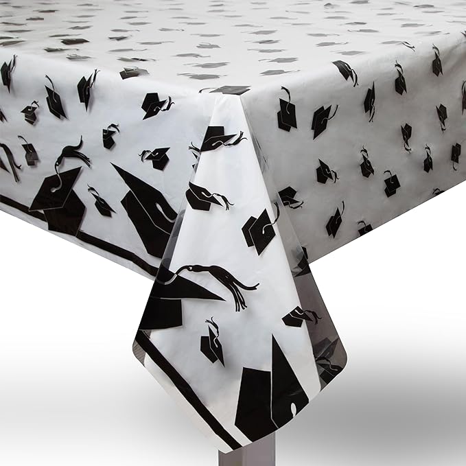Clear Graduation Caps Rectangular Table Cover