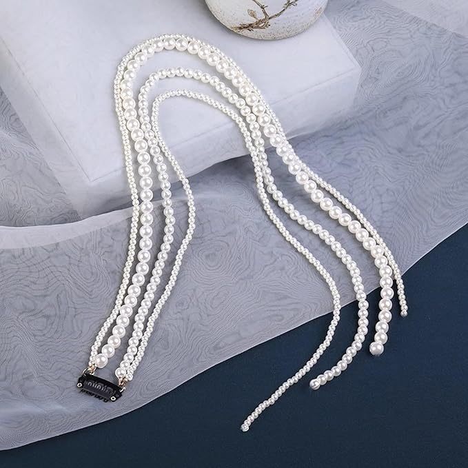 Pearl Chain Tassel Hairpiece