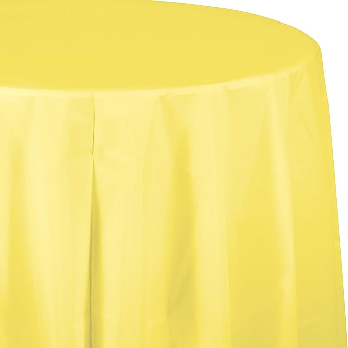Mimosa Yellow Plastic Tablecover 