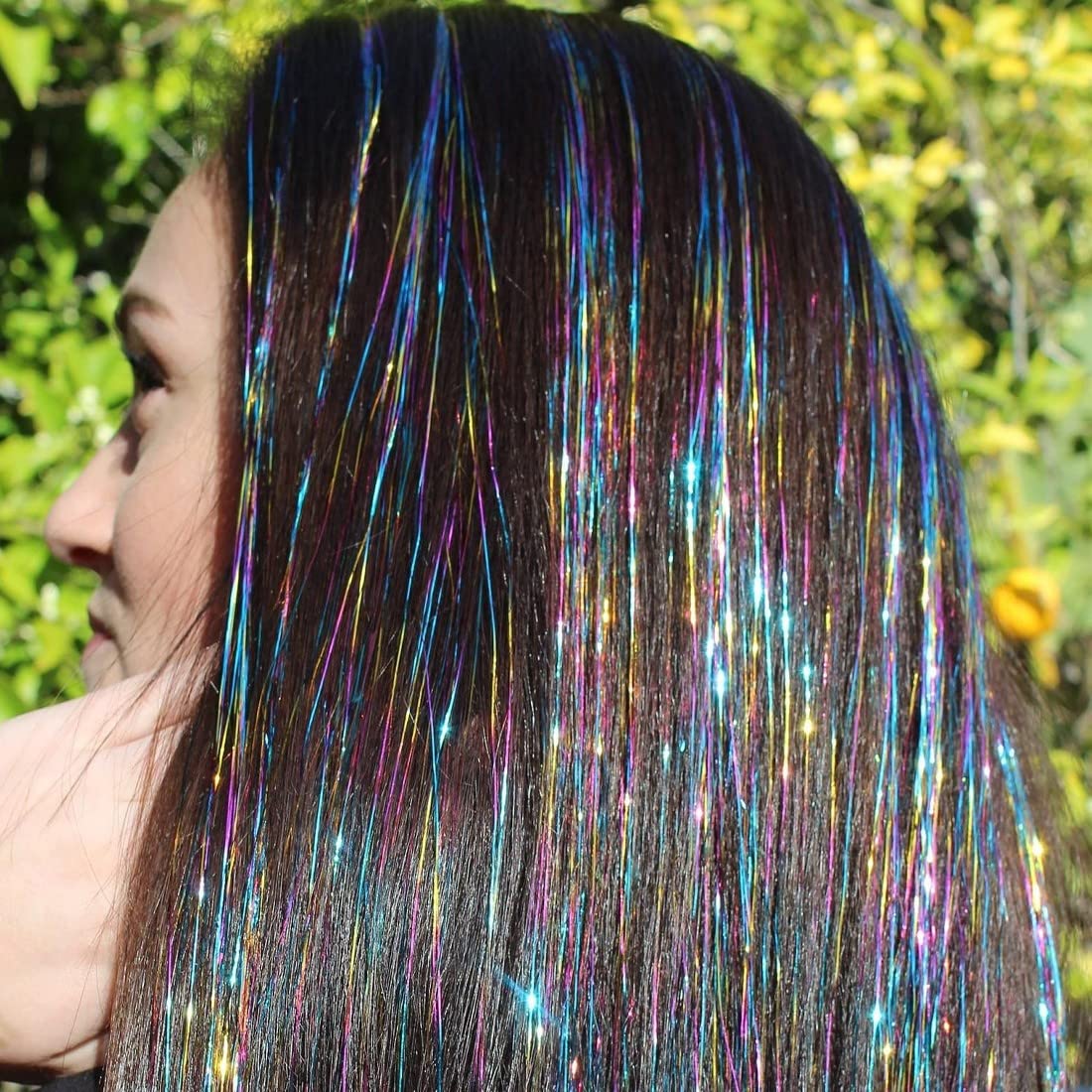 Rainbow Sparkle Hair Tinsel