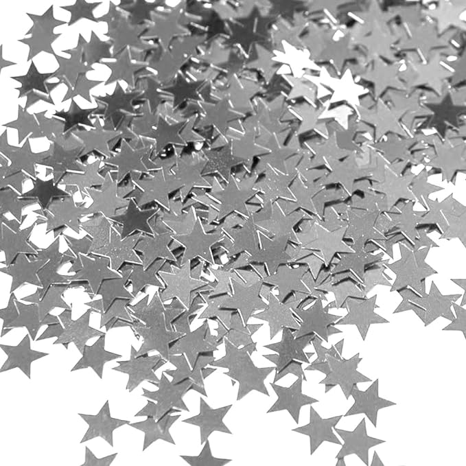 Silver Star Foil Confetti