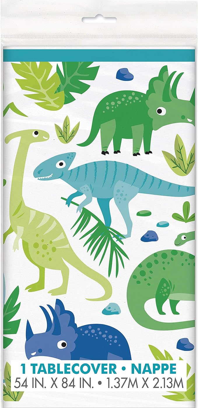 Blue &amp; Green Dinosaur Party Tablecover