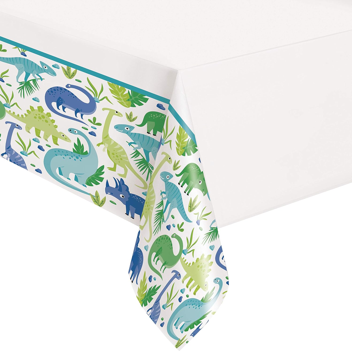 Blue & Green Dinosaur Party Tablecover