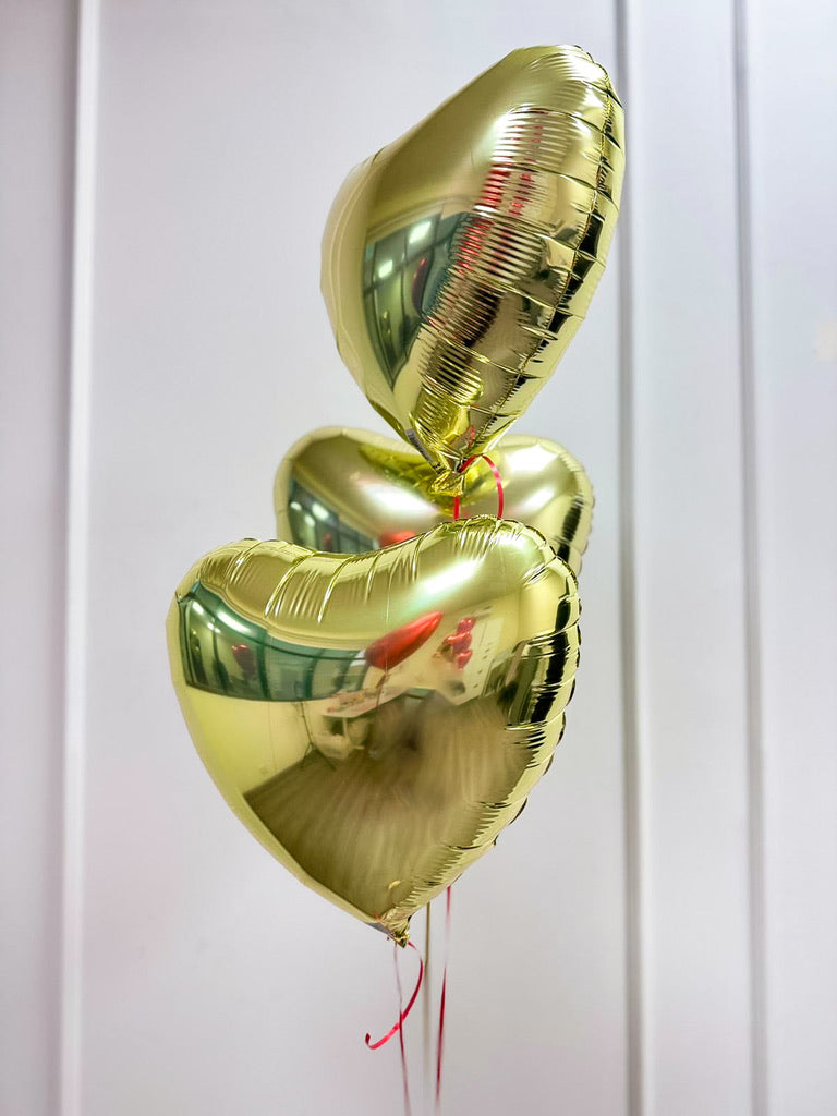 Champagne Gold Heart Foil Balloon 18"