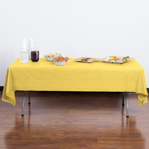 Mimosa Yellow Plastic Tablecover 