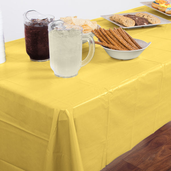 Mimosa Yellow Plastic Tablecover 