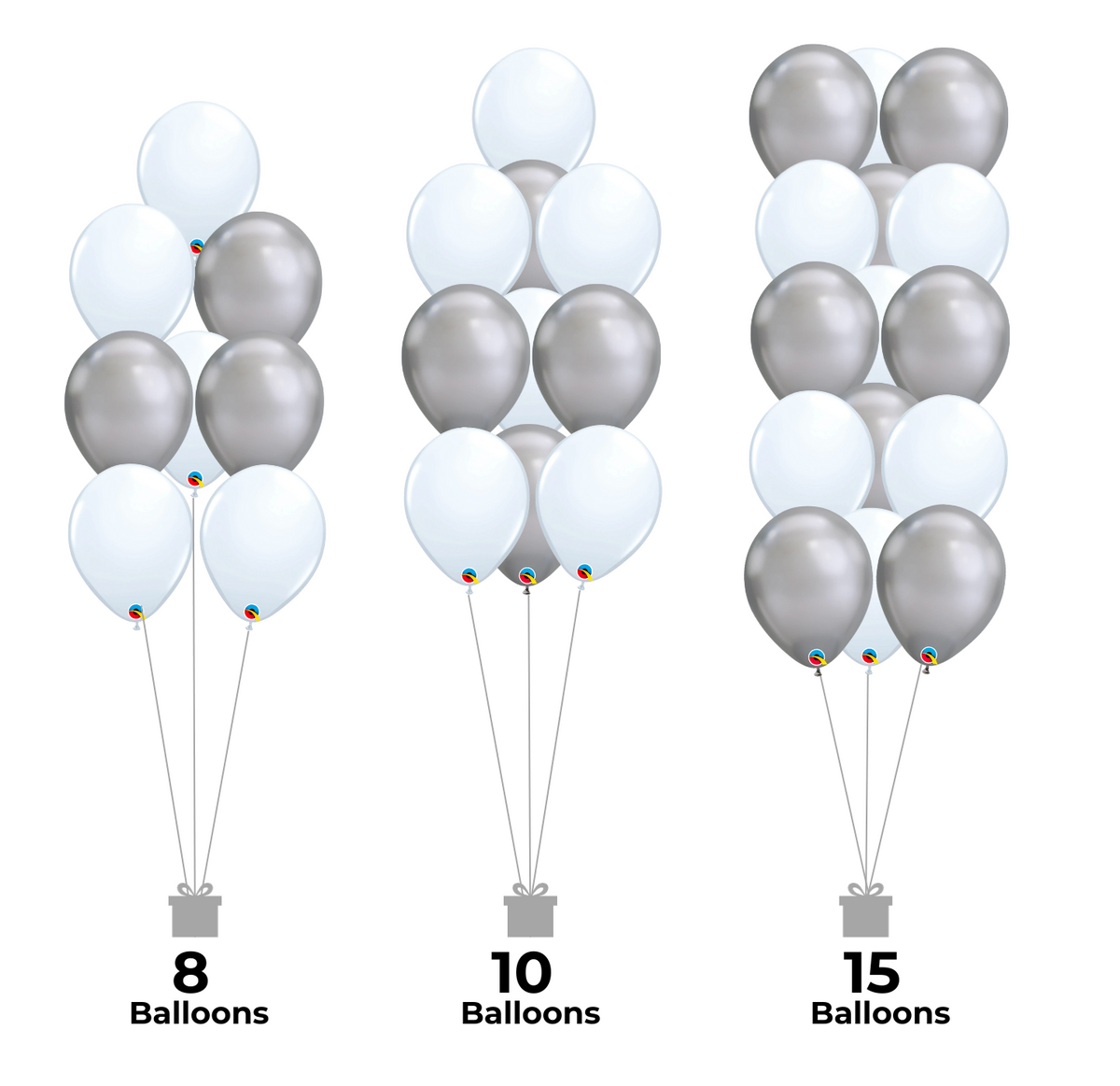 Custom 11" Plain Balloon Bouquet