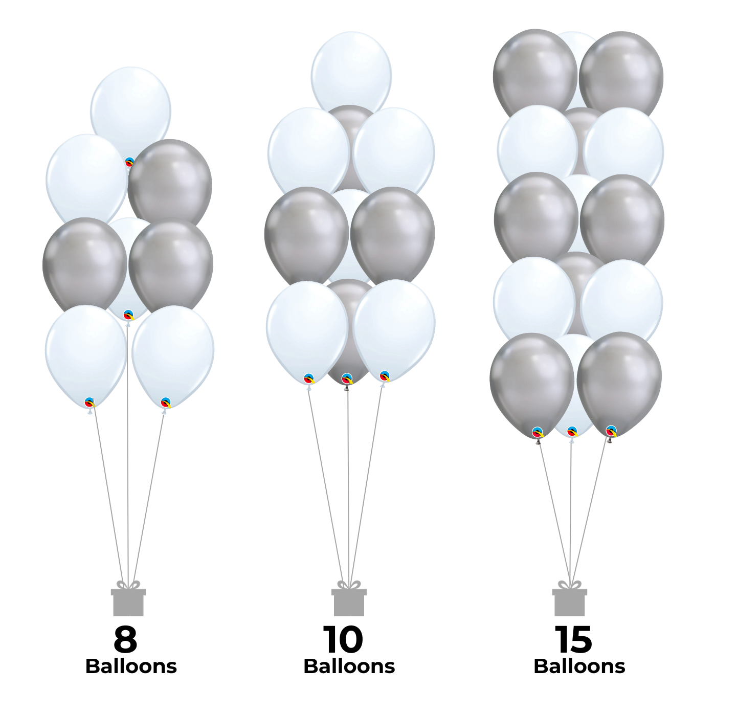 Custom 11" Plain Balloon Bouquet