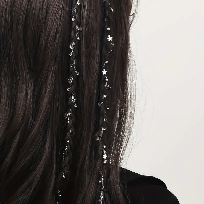 Rhinestone Star Chain Hairpins