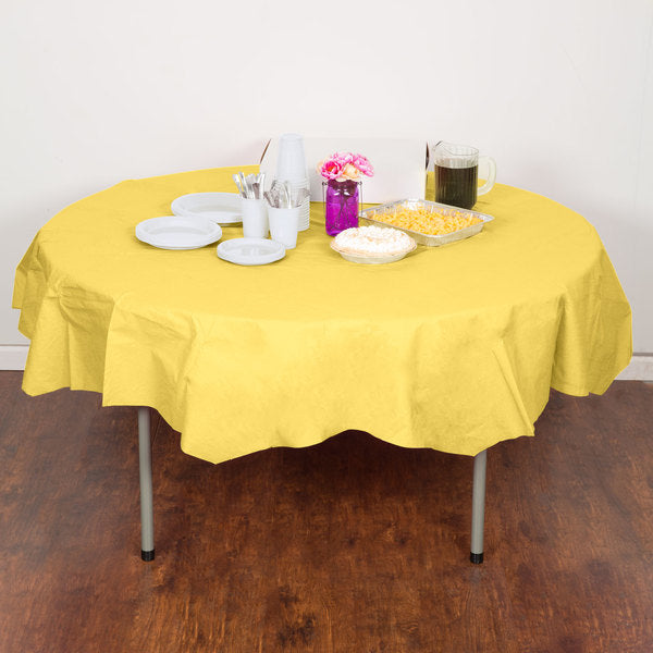 Mimosa Yellow Plastic Tablecover 