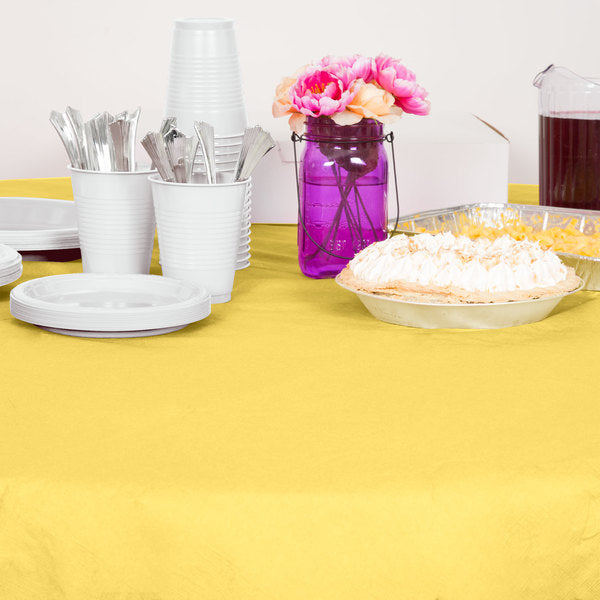 Mimosa Yellow Plastic Tablecover 