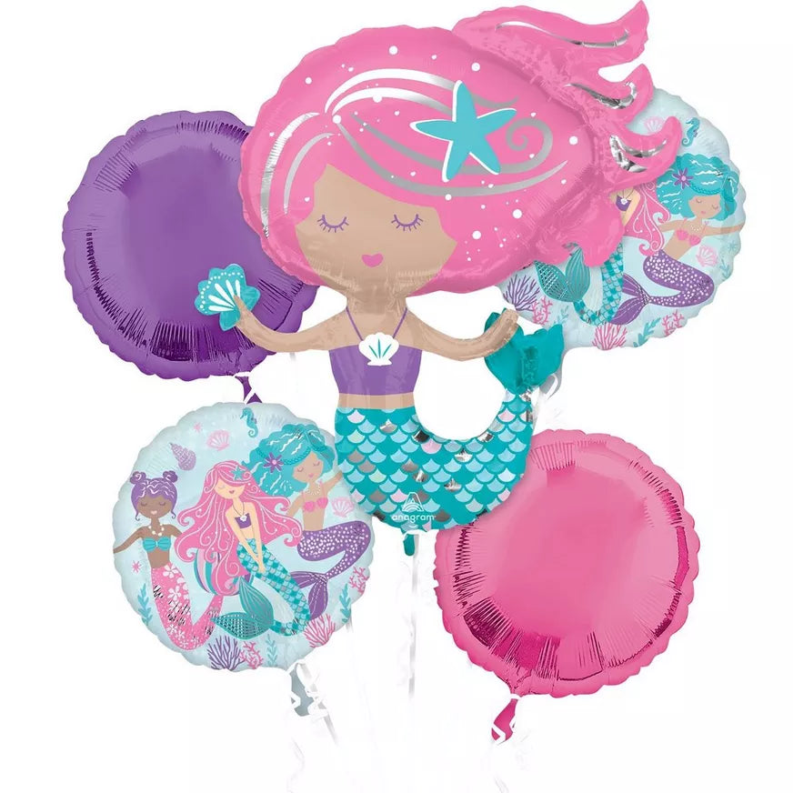 Shimmering Mermaid Foil Balloon Bouquet