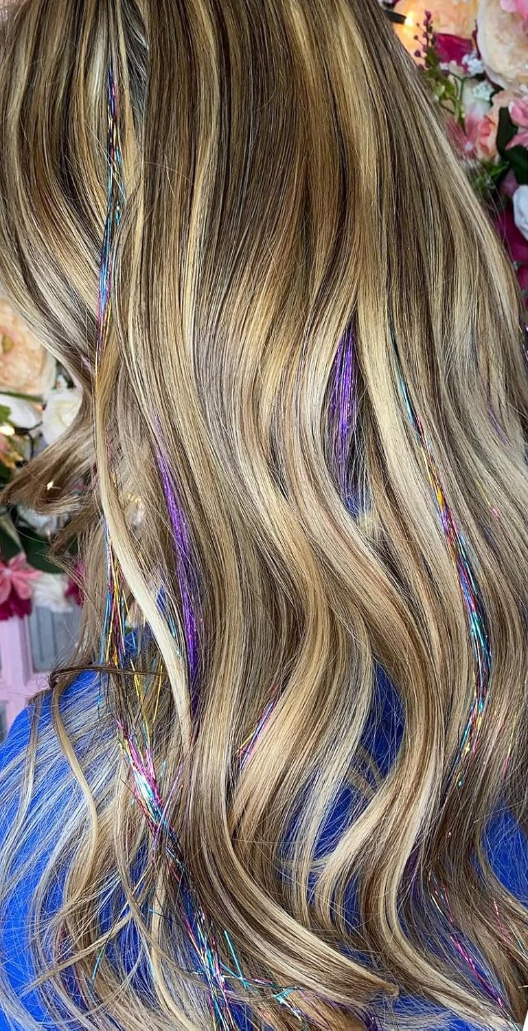 Rainbow Sparkle Hair Tinsel