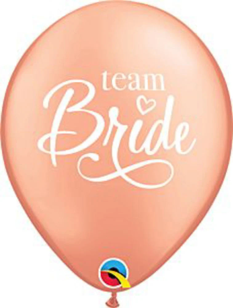 Team Bride Rose Gold Balloon
