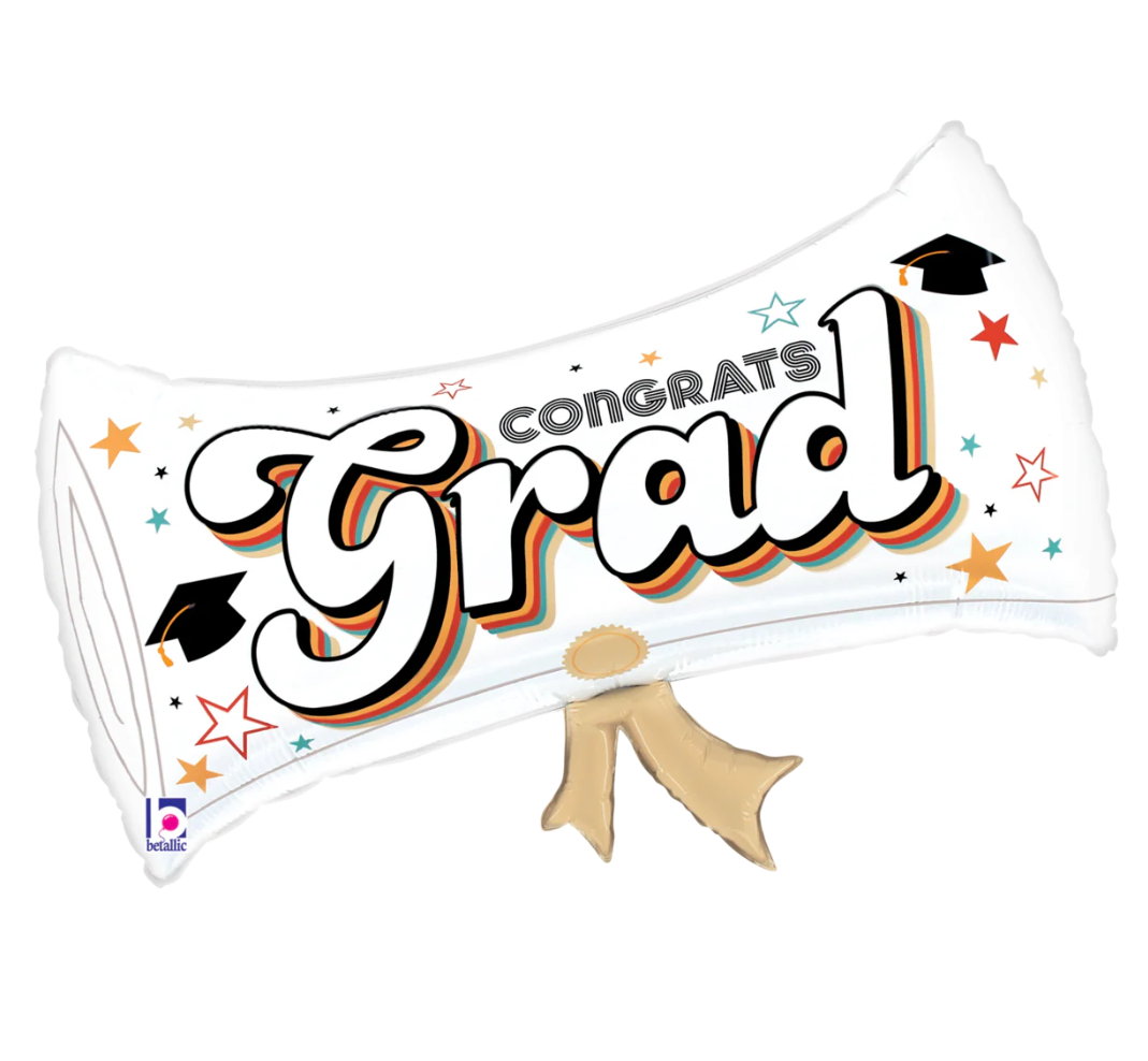 Grad Diploma Foil Balloon 26"