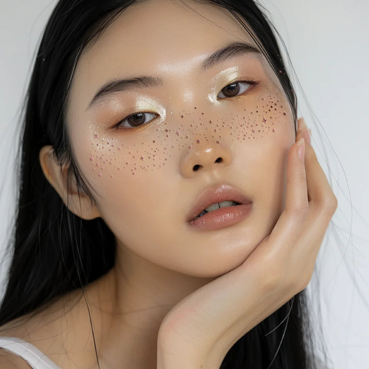 Rose Gold Stardust Speckles Makeup Patches