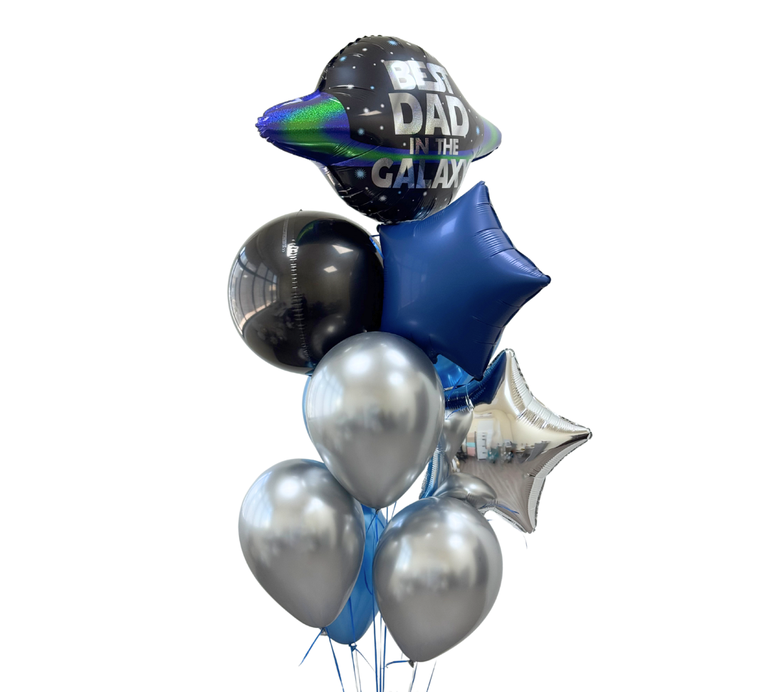 Galactic Best Dad Balloon Bouquet