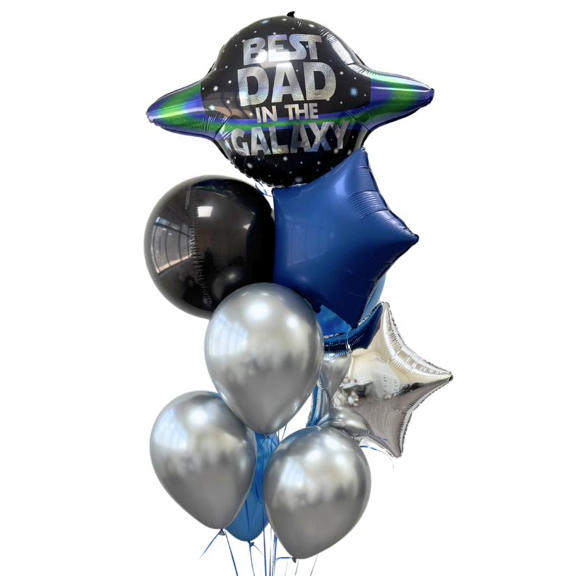 Galactic Best Dad Balloon Bouquet
