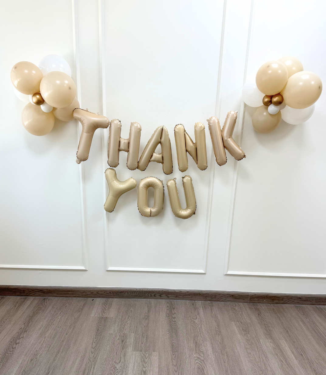 Thank You Beige Balloon Bunting