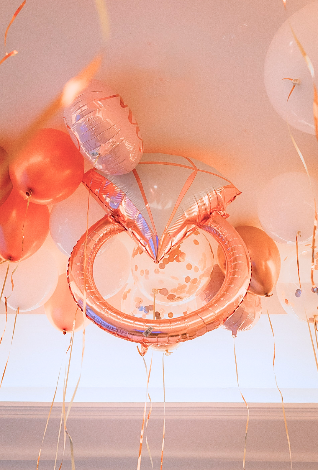 Bridal Bliss Rose Gold Balloon Setup