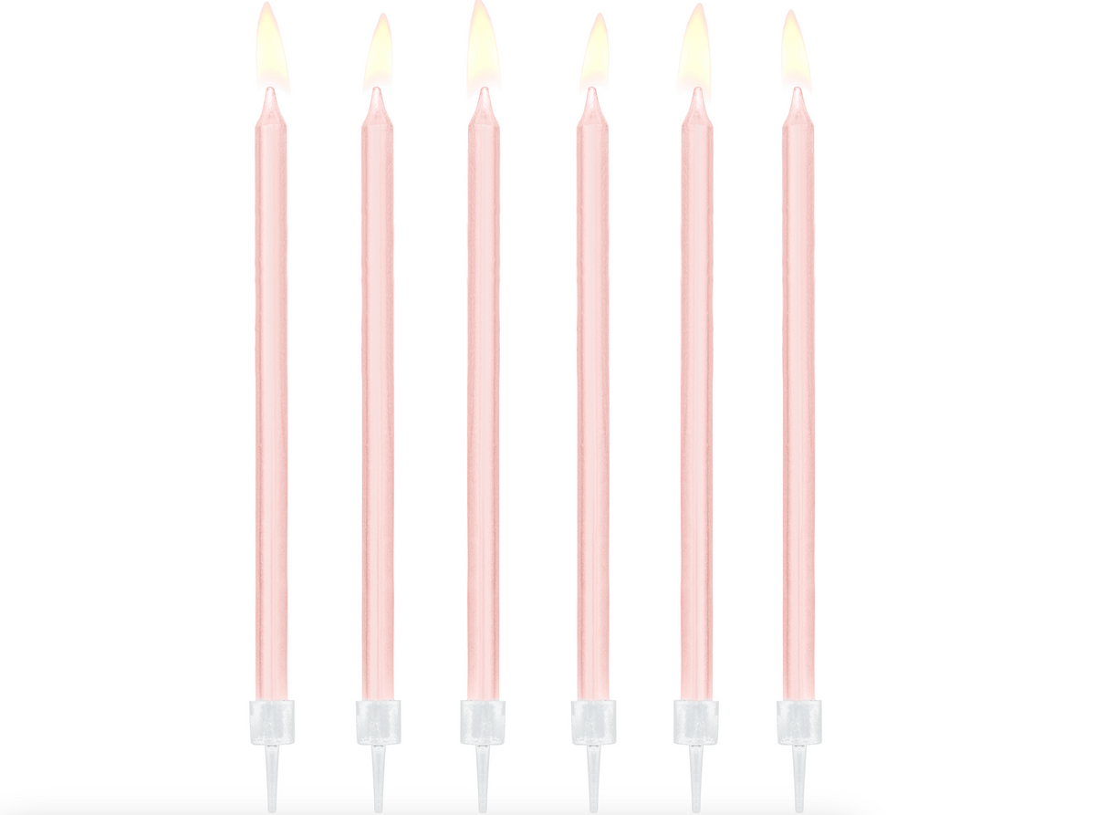 Baby Pink Birthday Candles