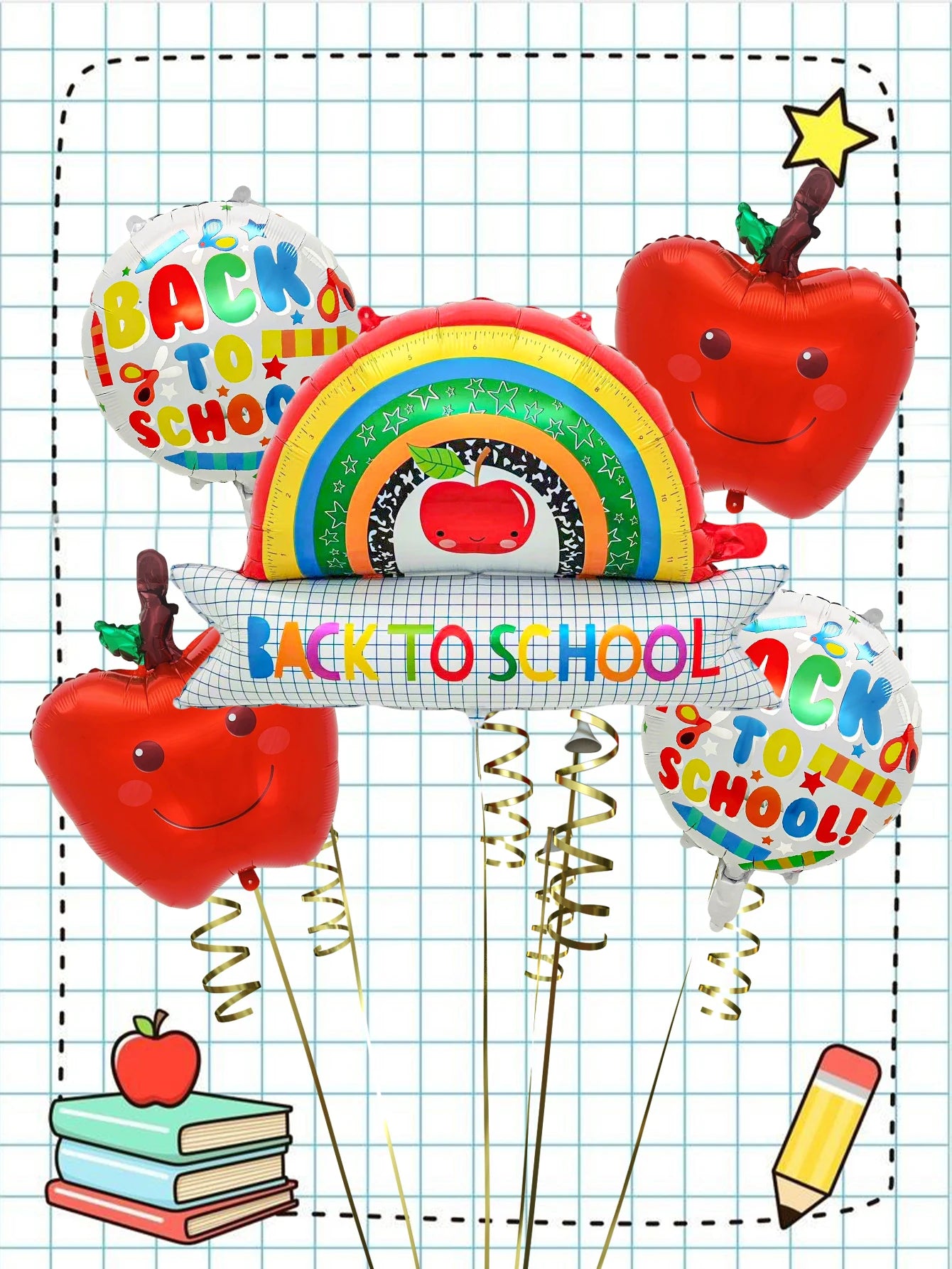 Back to School Foil Balloon Bundle