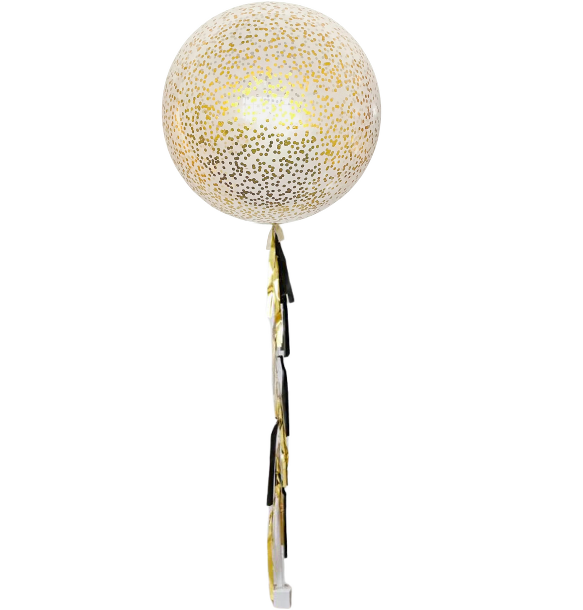 Customizable Metallic Confetti Giant Balloon with Tassels