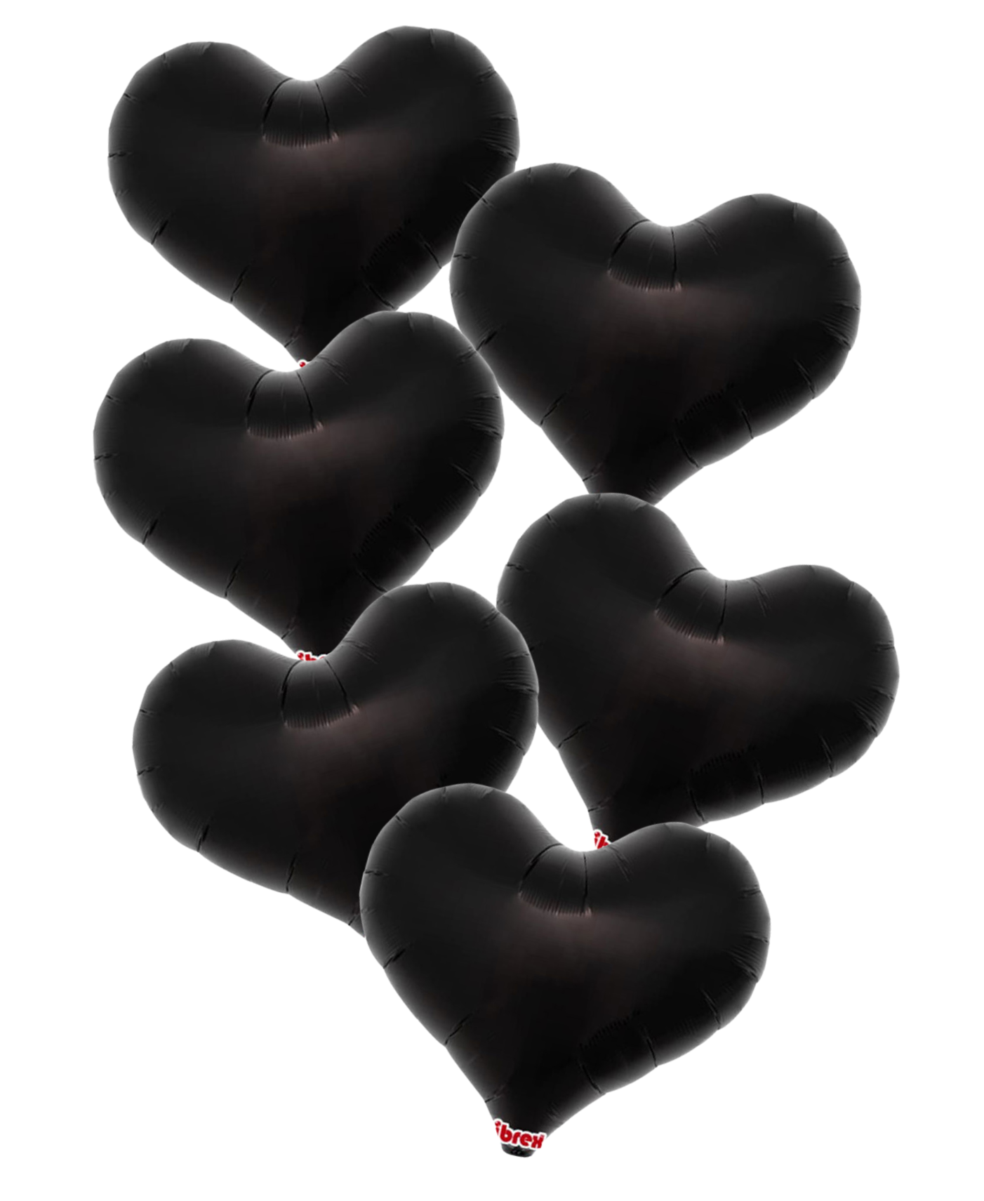 Metallic Black Jelly Heart Foil 18"
