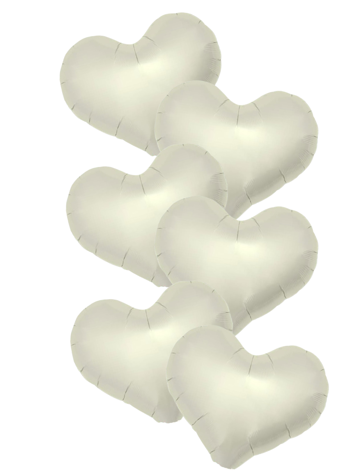 Metallic Ivory Jelly Heart Foil 18"