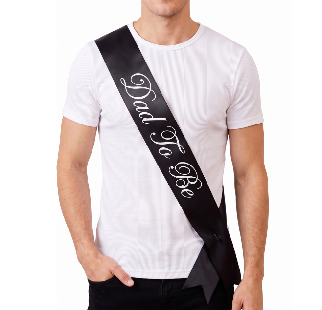 Dad To Be Black Sash