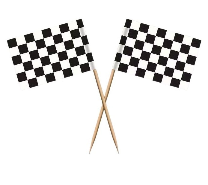 Checkered Racing Flag Food Picks