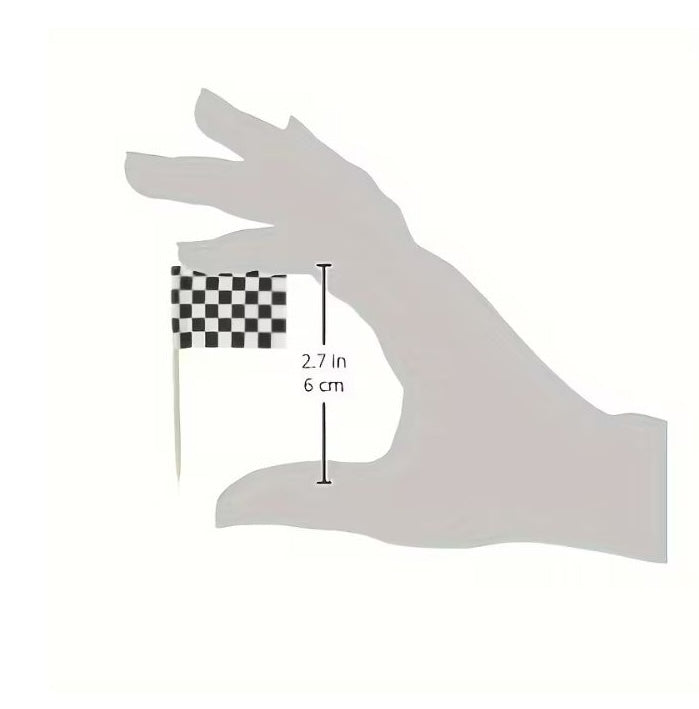 Checkered Racing Flag Food Picks
